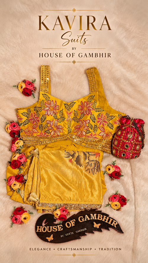 Chinon Draped Skirt & Cape Set - Radiant Yellow